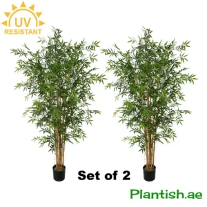 UV Resistant Artificial Bamboo Trees 180 cm (Set of 2)