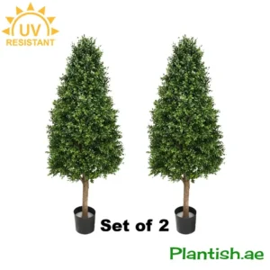UV Resistant Artificial Buxus Tower Trees 140 cm (Set of 2)